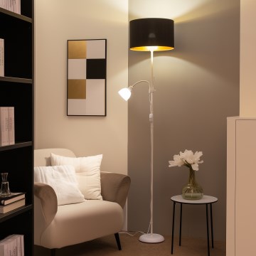 Brilagi - Підлогова лампа CERIA 2-в-1 1xE27/100W/230V + 1xE14/25W біла/чорна