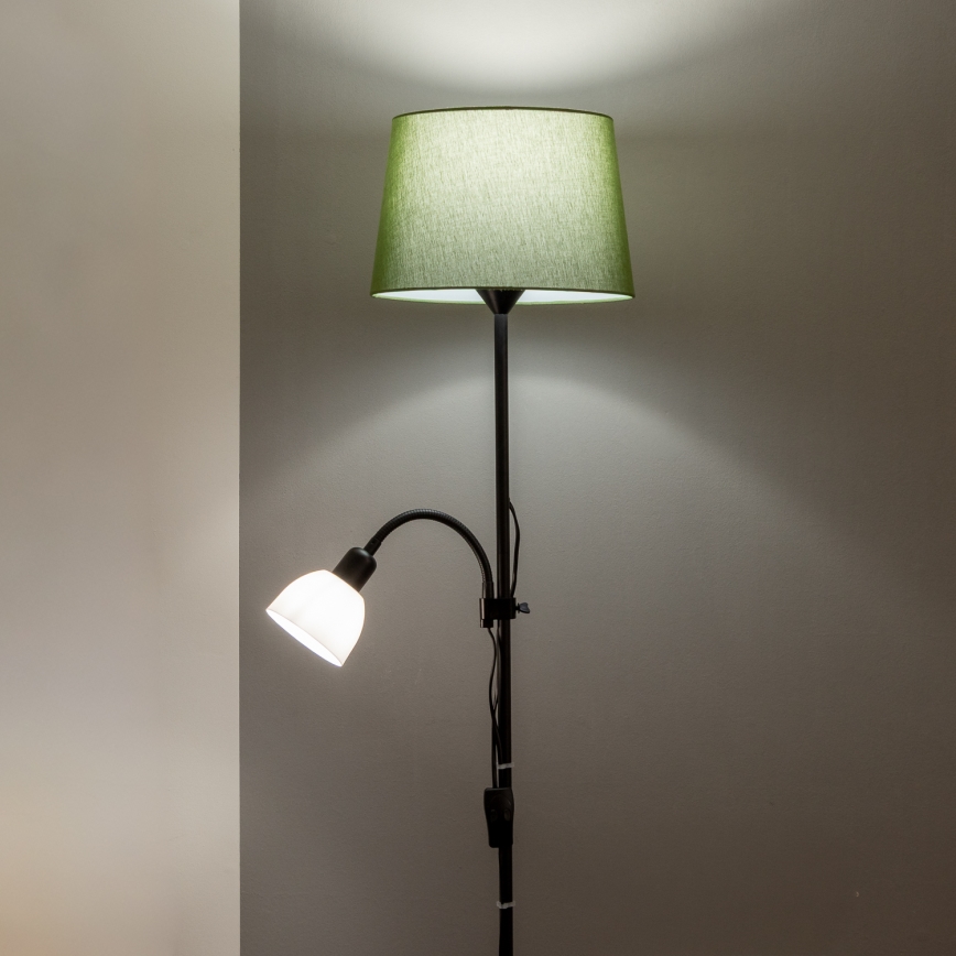 Brilagi - Підлогова лампа CERIA 2 в 1 1xE27/100W/230V + 1xE14/25W чорна/зелена