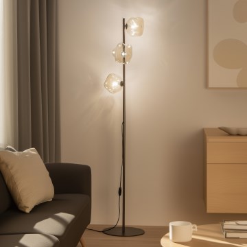 BRILAGI - Підлогова лампа VULCANO 3xG9/8W/230V бронзова/димчасто-бежева