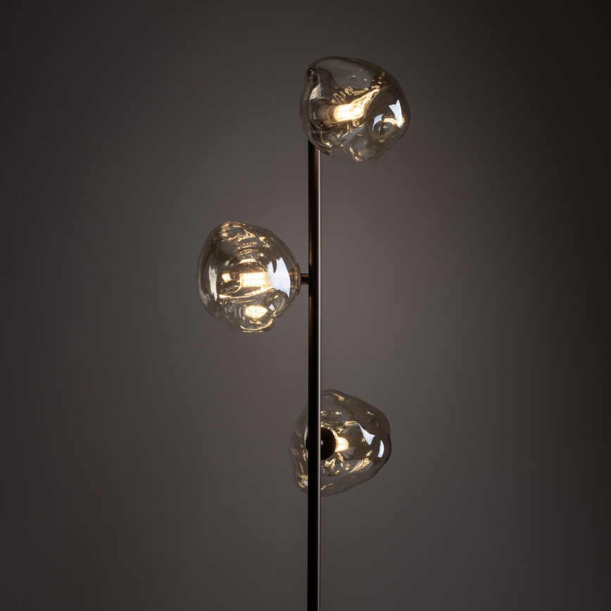 Brilagi - Підлогова лампа VULCANO 3xG9/8W/230V коричнева/димчасто-бежева