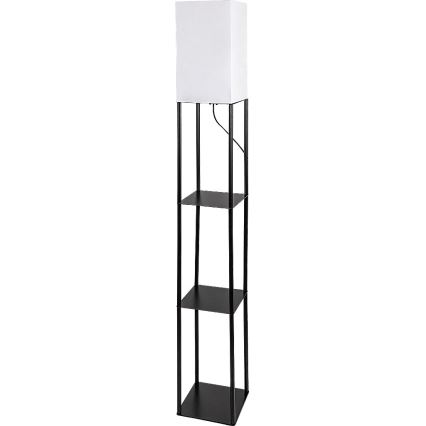 Brilagi - Підлогова лампа з полицями GRADUS 1xE27/40W/230V 150 см чорний/білий