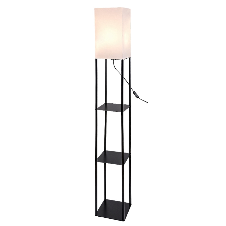 Brilagi - Підлогова лампа з полицями GRADUS 1xE27/40W/230V 150 см чорний/білий