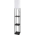 Brilagi - Підлогова лампа з полицями GRADUS 1xE27/40W/230V 150 см чорний/білий