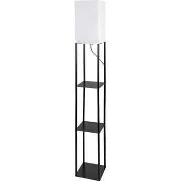 Brilagi - Підлогова лампа з полицями GRADUS 1xE27/40W/230V 150 см чорний/білий