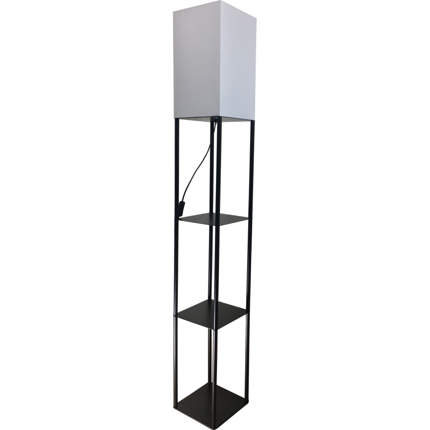 Brilagi - Підлогова лампа з полицями GRADUS 1xE27/40W/230V 150 см чорний/білий