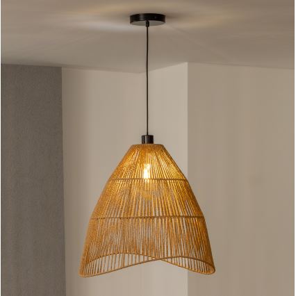 Brilagi - підвісна LED-люстра на тросі CERIA BOHO 1xE27/40W/230V діаметр 50 см коричнева