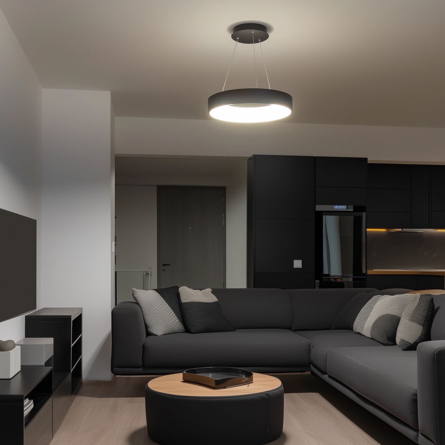 Brilagi - Підвісна LED люстра з регулюванням яскравості FALCON LED/40W/230V 3000-6500K чорний+ дистанційне керування