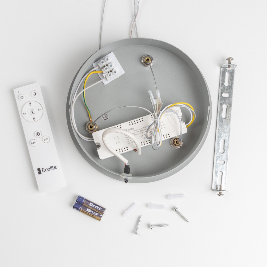 Brilagi - Підвісна LED люстра з регулюванням яскравості FALCON LED/40W/230V 3000-6500K сірий + дистанційне керування