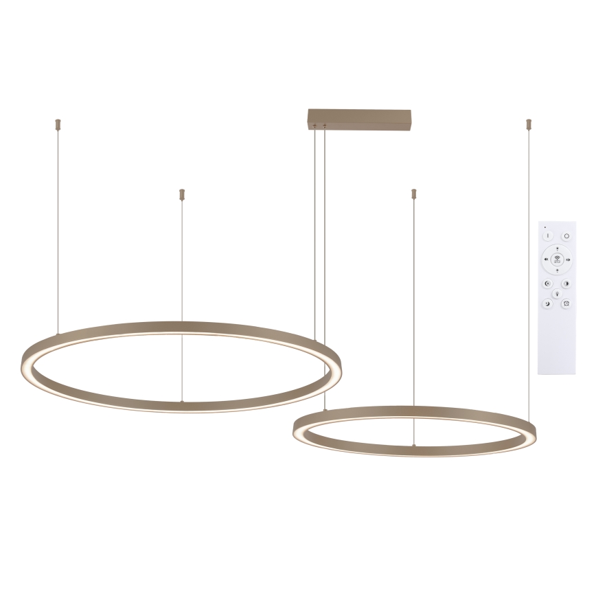 Brilagi - LED люстра на тросі з регулюванням яскравості PORTOFINO LED/98Вт/230В 3000-6000К бежева + пульт дистанційного керування