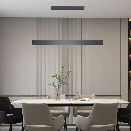 Brilagi - Світлодіодна підвісна люстра з регулюванням яскравості SLIMLINE LED/40W/230V 3000-6000K антрацит + пульт дистанційного керування