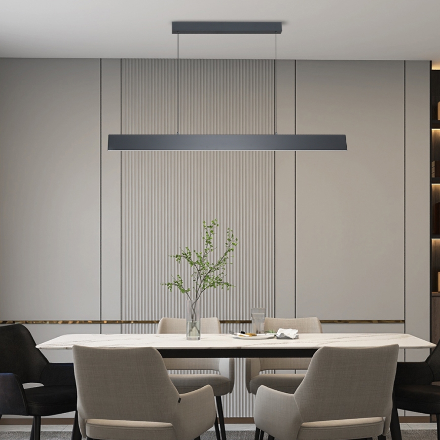 Brilagi - Світлодіодна підвісна люстра з регулюванням яскравості SLIMLINE LED/40W/230V 3000-6000K антрацит + пульт дистанційного керування