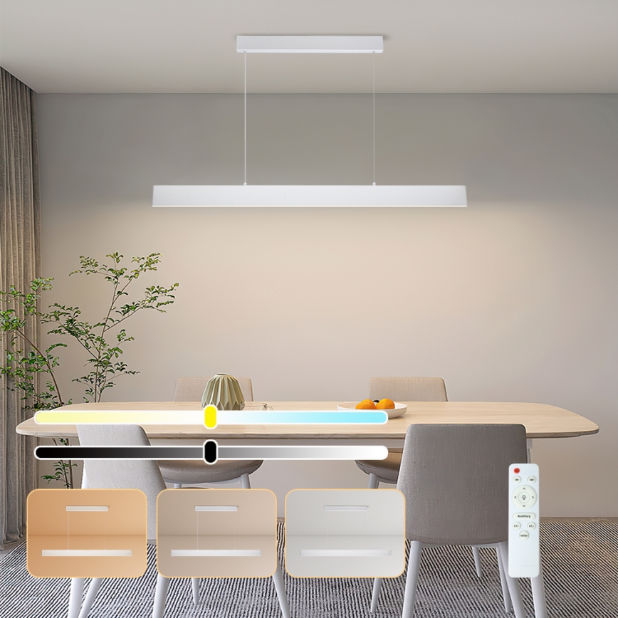 Brilagi - Світлодіодна підвісна люстра з регулюванням яскравості SLIMLINE LED/40W/230V 3000-6000K білий + пульт дистанційного керування