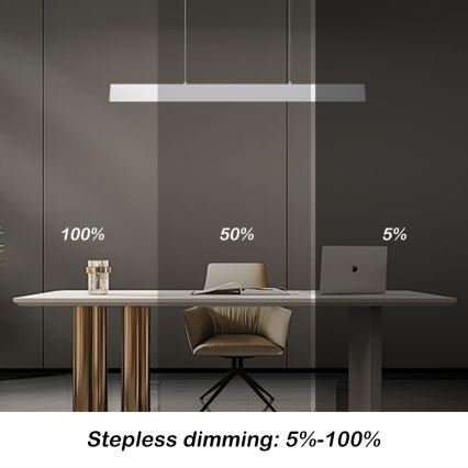 Brilagi - Світлодіодна підвісна люстра з регулюванням яскравості SLIMLINE LED/40W/230V 3000-6000K білий + пульт дистанційного керування