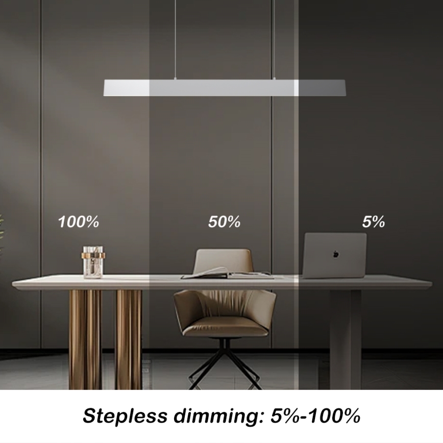 Brilagi - Світлодіодна підвісна люстра з регулюванням яскравості SLIMLINE LED/40W/230V 3000-6000K білий + пульт дистанційного керування