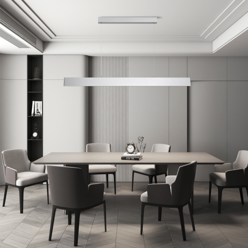 Brilagi - Світлодіодна підвісна люстра з регулюванням яскравості SLIMLINE LED/40W/230V 3000-6000K срібний + пульт дистанційного керування