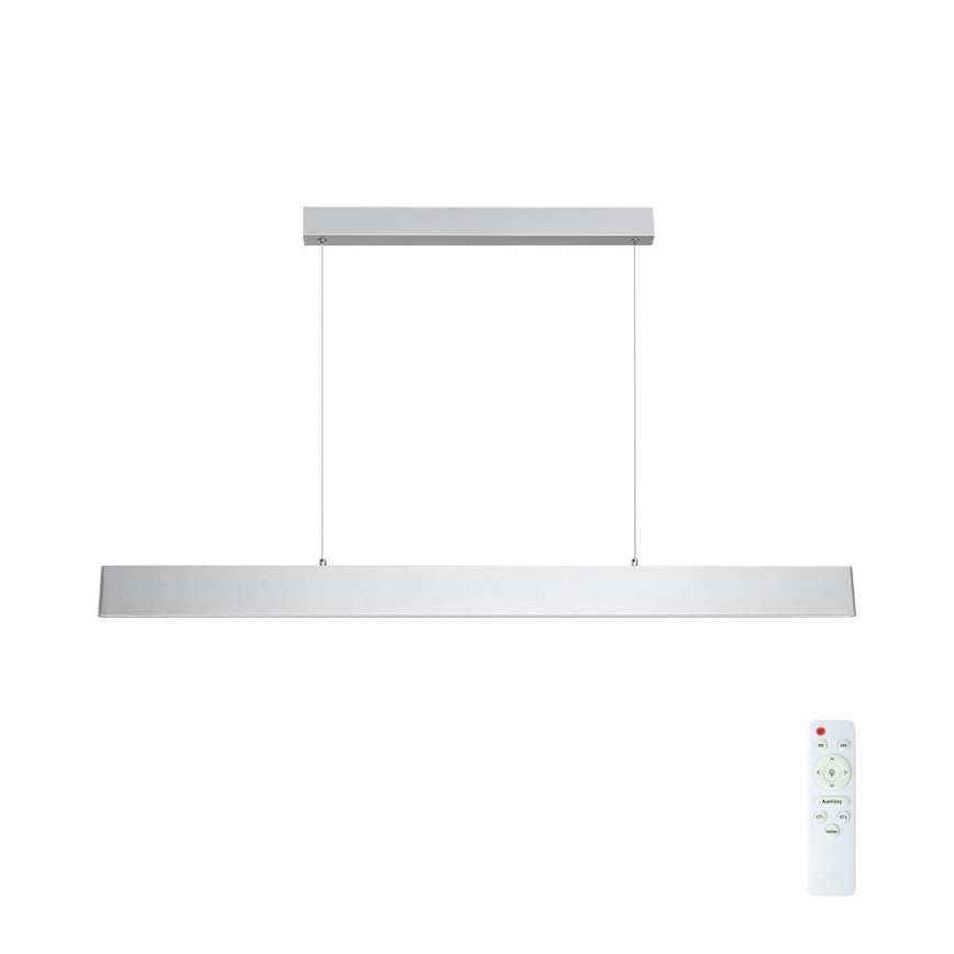 Brilagi - Світлодіодна підвісна люстра з регулюванням яскравості SLIMLINE LED/40W/230V 3000-6000K срібний + пульт дистанційного керування