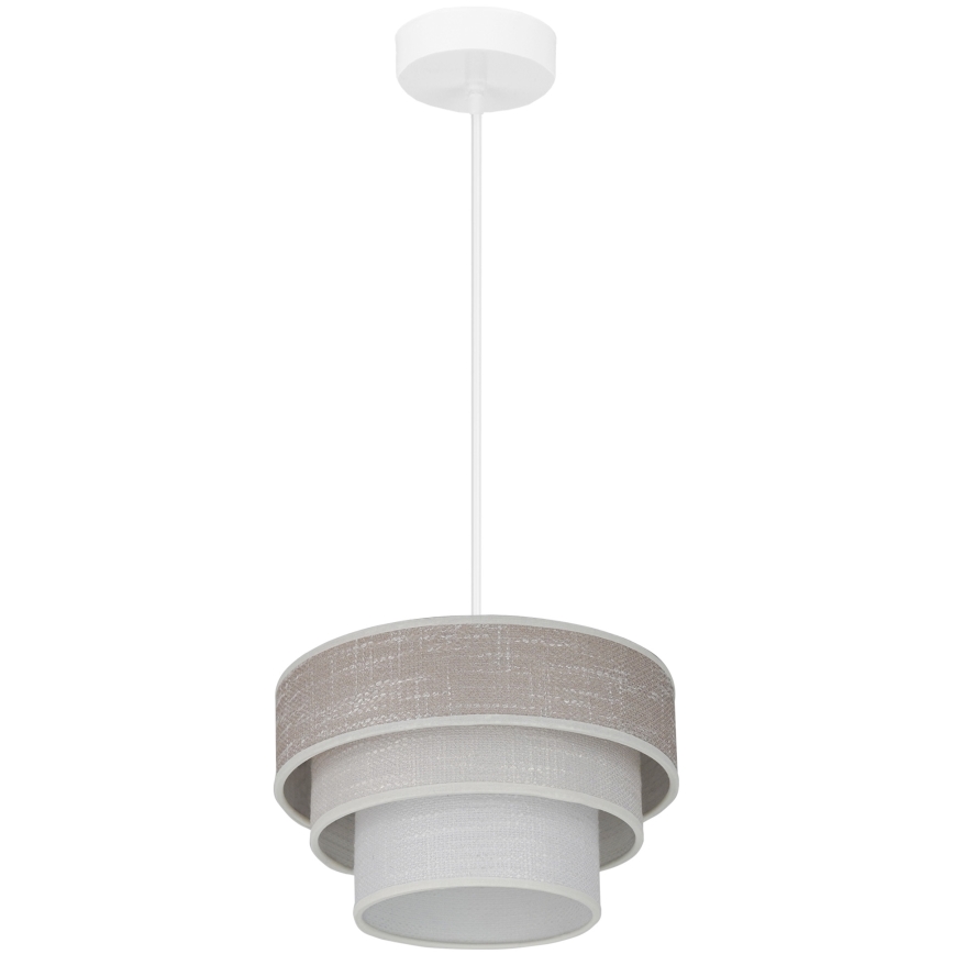 Brilagi - Підвісна люстра ALASKA LUNETA 1xE27/15W/230V діаметр 25 см сірий/кремовий