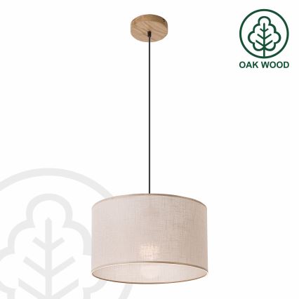 Brilagi - Підвісна люстра ANTHONY 1xE27/60W/230V дуб/бежевий