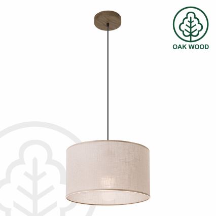 Brilagi - Підвісна люстра ANTHONY 1xE27/60W/230V дуб/бежевий