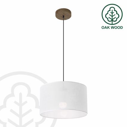 Brilagi - Підвісна люстра ANTHONY 1xE27/60W/230V дуб/білий