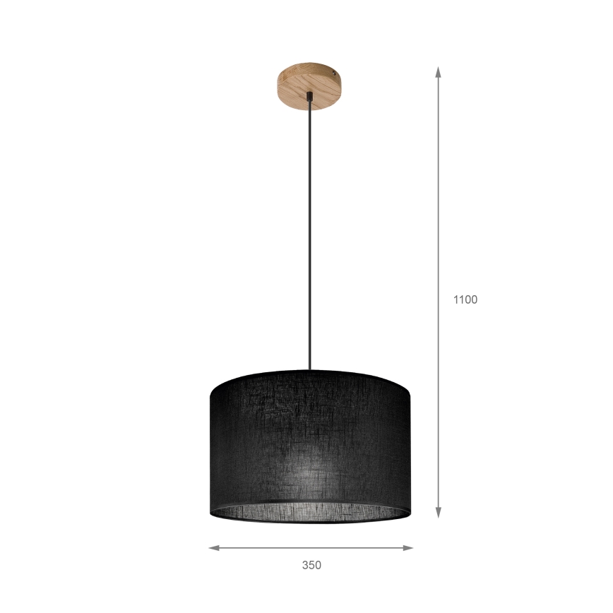 Brilagi - Підвісна люстра ANTHONY 1xE27/60W/230V дуб/чорний