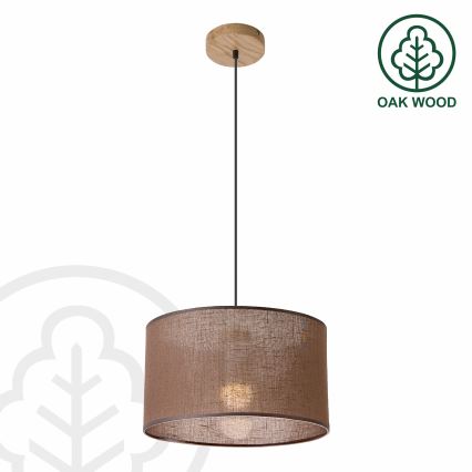 Brilagi - Підвісна люстра ANTHONY 1xE27/60W/230V дуб/коричневий