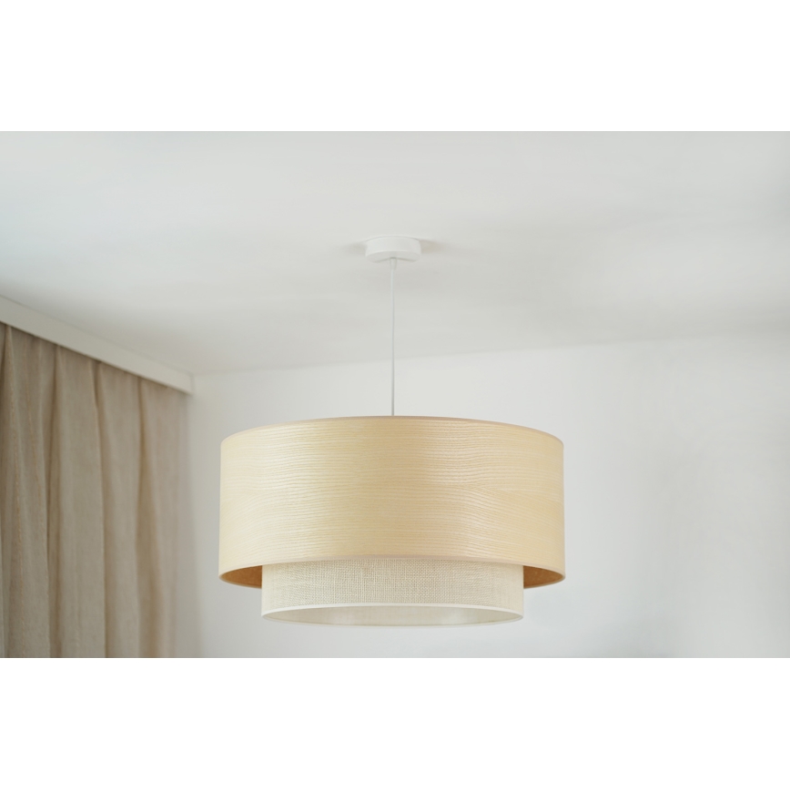 Brilagi - Підвісна люстра ARIZONA BOHO 1xE27/15W/230V діаметр 60 см бежевий/білий