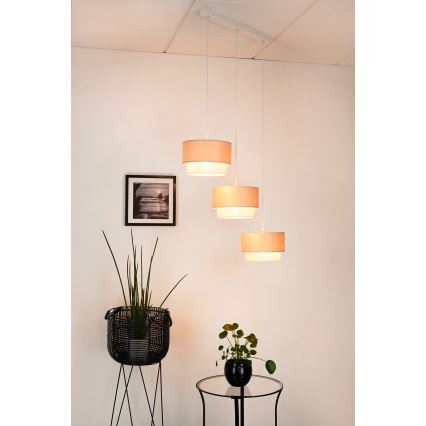 Brilagi - Підвісна люстра ARIZONA BOHO 3xE27/15W/230V бежевий/білий