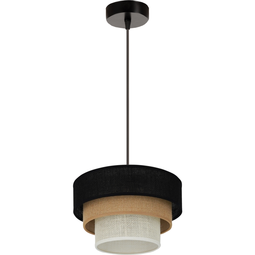 Brilagi - Підвісна люстра ASPEN LUNETA 1xE27/15W/230V діаметр 25 см чорний/бежевий/кремовий