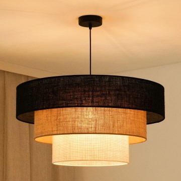 Brilagi - Підвісна люстра ASPEN LUNETA 1xE27/15W/230V діаметр 60 см чорний/бежевий/кремовий