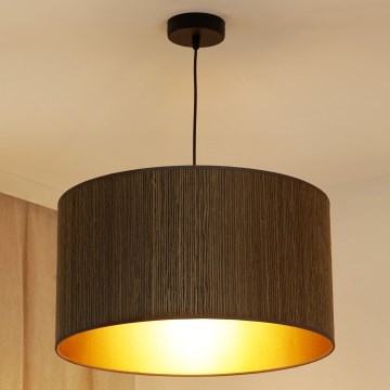 Brilagi - Підвісна люстра BOSTON ROLLER 1xE27/15W/230V діаметр 45 см солома коричневий/золотий