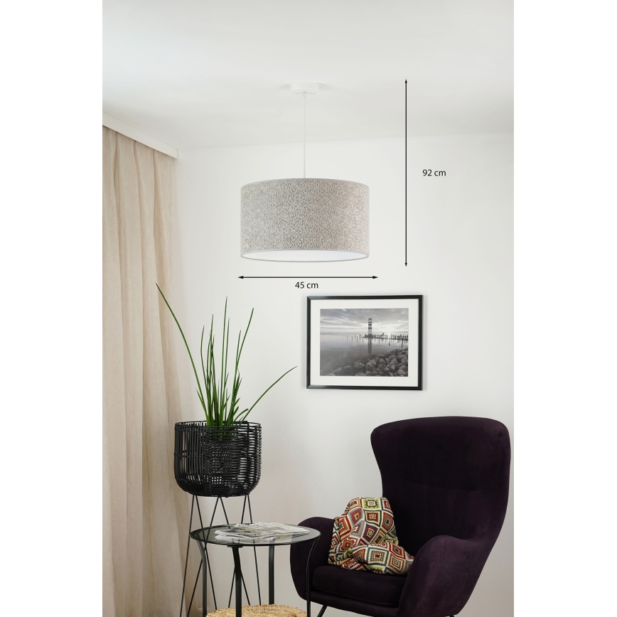 Brilagi - Підвісна люстра BOUCLE ROLLER 1xE27/15W/230V діаметр 45 см сірий