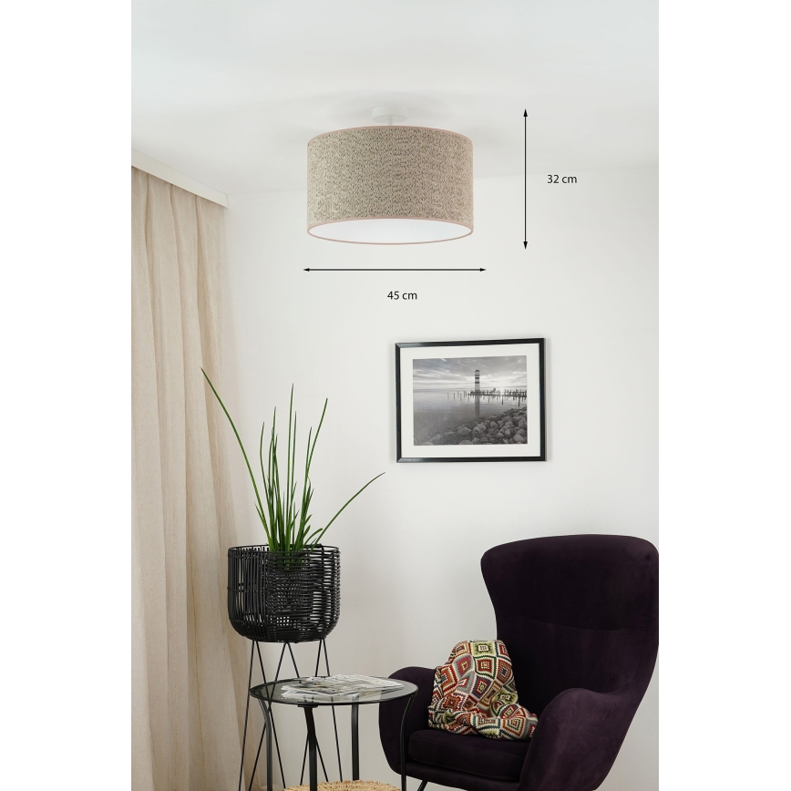 Brilagi - Підвісна люстра BOUCLE ROLLER 1xE27/15W/230V діаметр 45 см коричневий