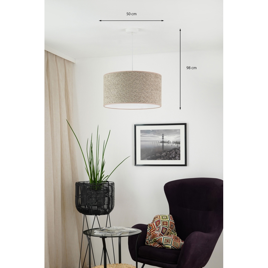 Brilagi - Підвісна люстра BOUCLE ROLLER 1xE27/15W/230V діаметр 50 см коричневий