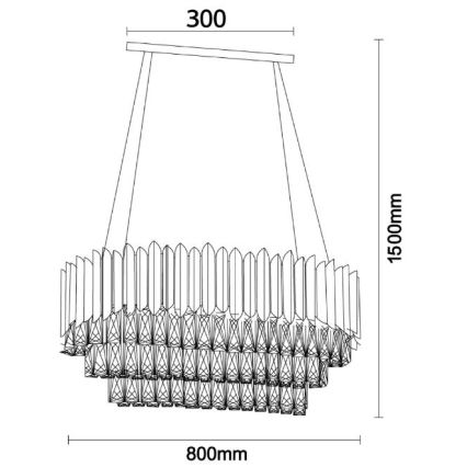 Brilagi - Підвісна люстра CARLOS на тросі 10xE14/40W/230V