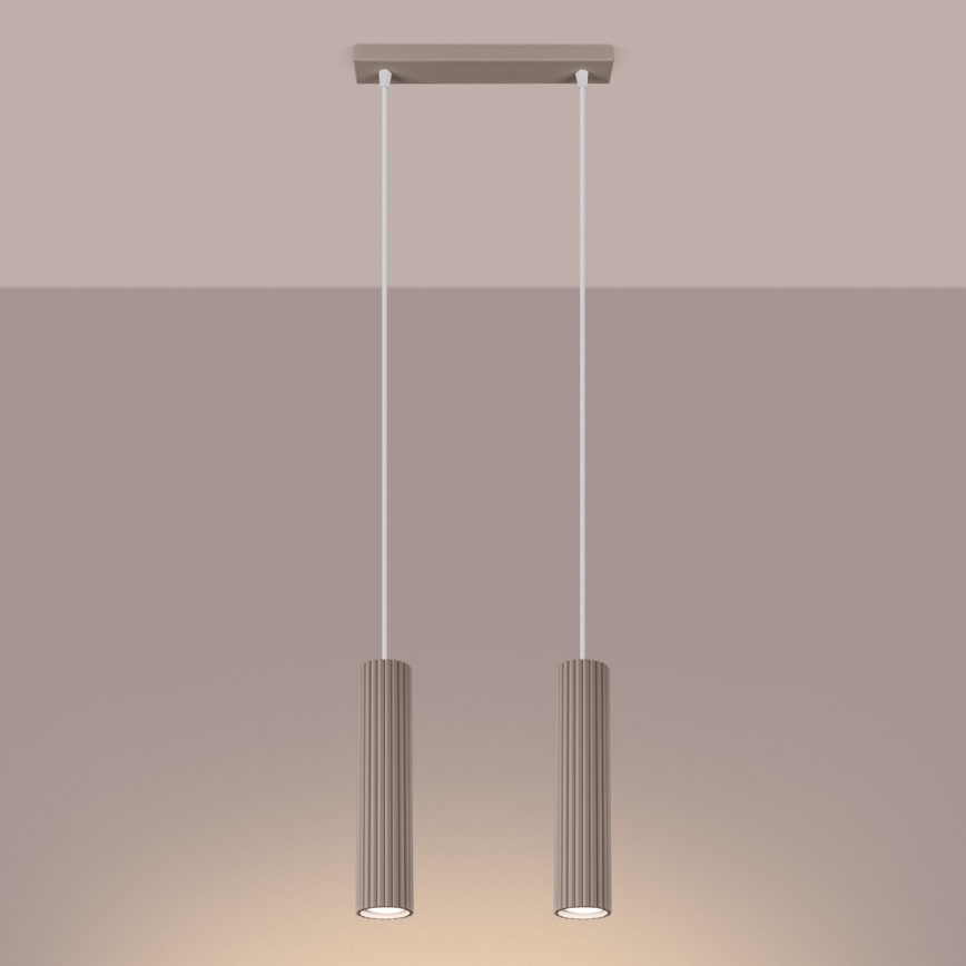 Brilagi - Підвісна люстра CRESTO 2xGU10/10W/230V taupe