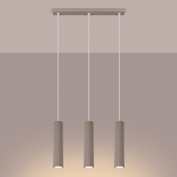 Brilagi - Підвісна люстра CRESTO 3xGU10/10W/230V taupe