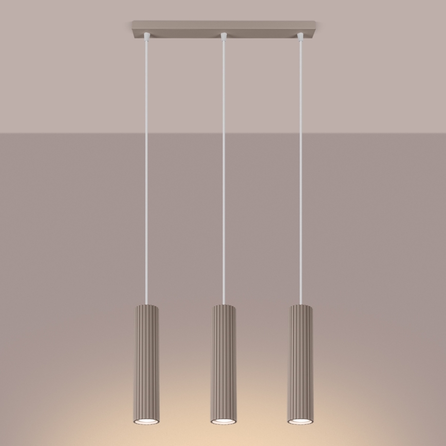 Brilagi - Підвісна люстра CRESTO 3xGU10/10W/230V taupe