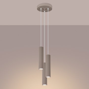 Brilagi - Підвісна люстра CRESTO 3xGU10/10W/230V taupe