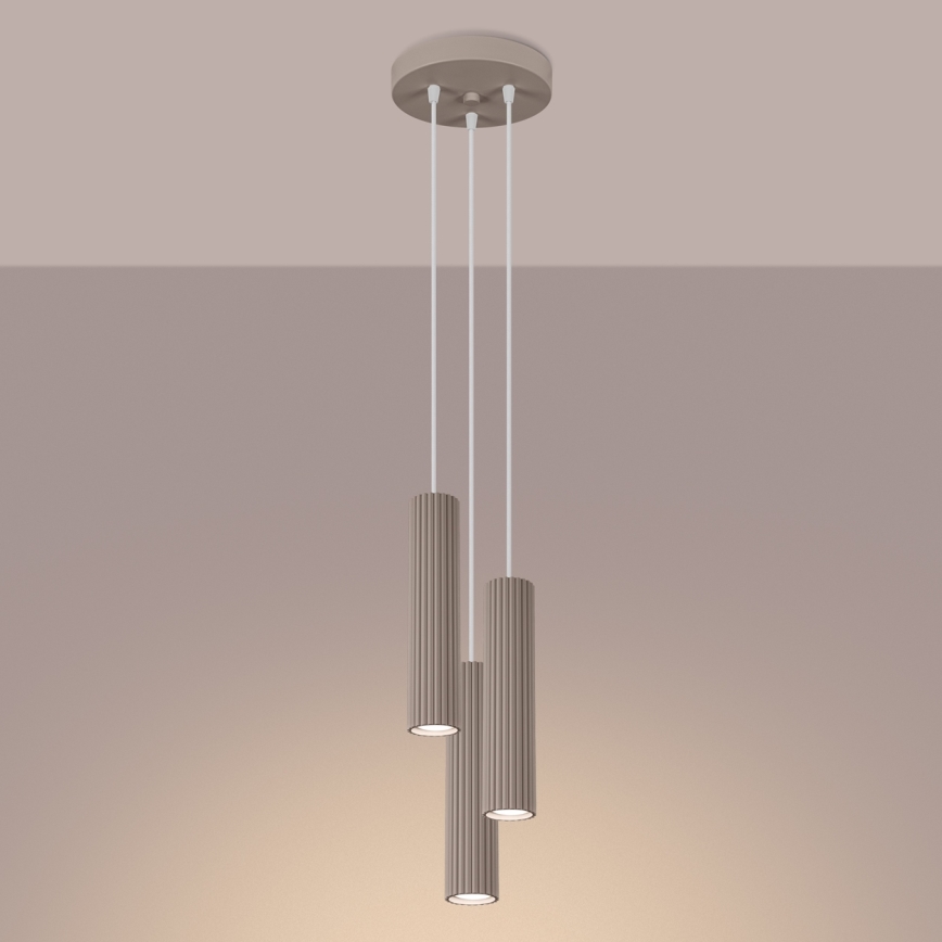Brilagi - Підвісна люстра CRESTO 3xGU10/10W/230V taupe