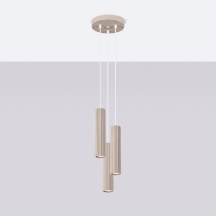 Brilagi - Підвісна люстра CRESTO 3xGU10/10W/230V taupe