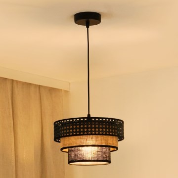 Brilagi - Підвісна люстра DAKOTA LUNETA 1xE27/15W/230V діаметр 25 см чорний/бежевий