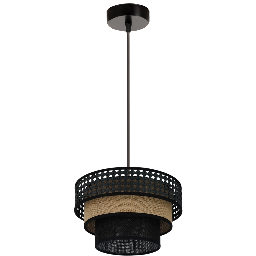 Brilagi - Підвісна люстра DAKOTA LUNETA 1xE27/15W/230V діаметр 25 см чорний/бежевий