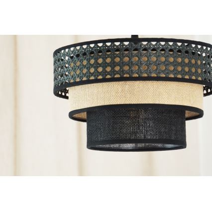 Brilagi - Підвісна люстра DAKOTA LUNETA 1xE27/15W/230V діаметр 25 см чорний/бежевий