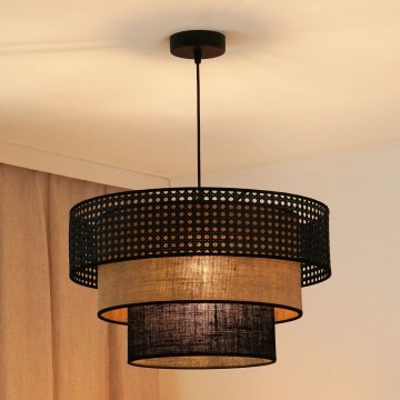 Brilagi - Підвісна люстра DAKOTA LUNETA 1xE27/15W/230V діаметр 45 см чорний/бежевий
