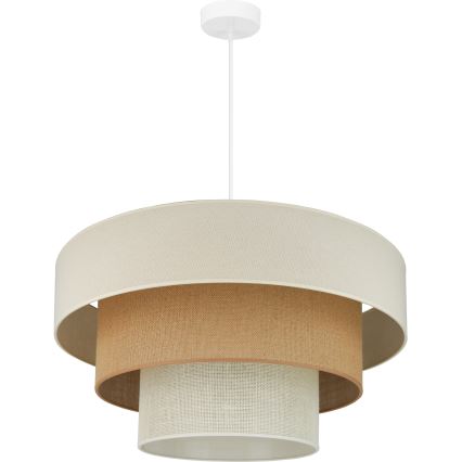 Brilagi - Підвісна люстра DENVER LUNETA 1xE27/15W/230V діаметр 60 см бежевий/коричневий/кремовий