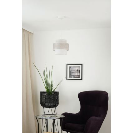 Brilagi - Підвісна люстра DOVER SPACE 1xE27/15W/230V діаметр 25 см сірий/кремовий