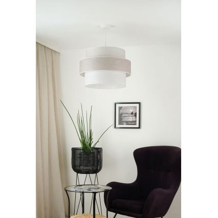 Brilagi - Підвісна люстра DOVER SPACE 1xE27/15W/230V діаметр 50 см сірий/кремовий