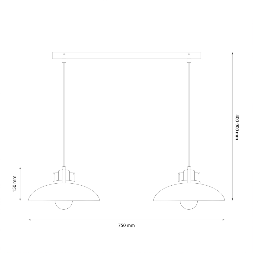 Brilagi - Підвісна люстра FLAMENGO 2xE27/60W/230V бежевий