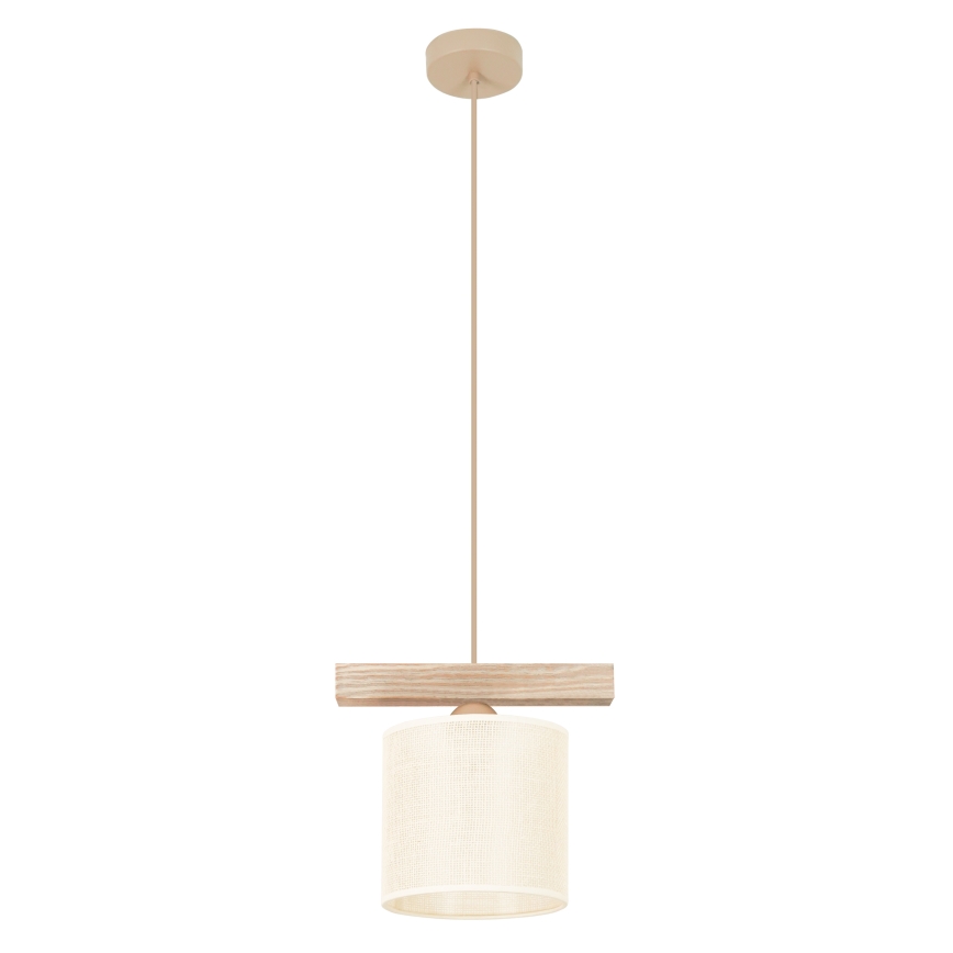 Brilagi - Підвісна люстра FOREST 1xE27/15W/230V сосна/коричневий/кремовий
